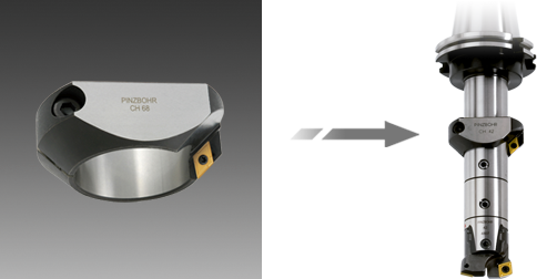 cabezal de chaflanar, acoplamiento y cabezal de mandrinar